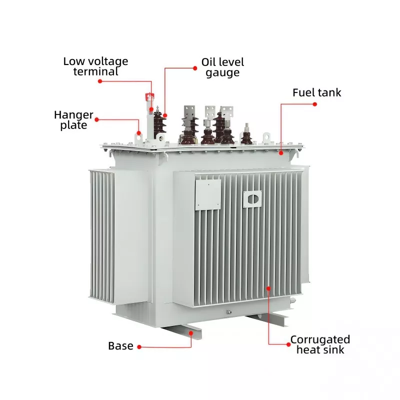 11KV ইনপুট 0.4KV আউটপুট তিন ফেজ তেল নিমজ্জিত ট্রান্সফরমার